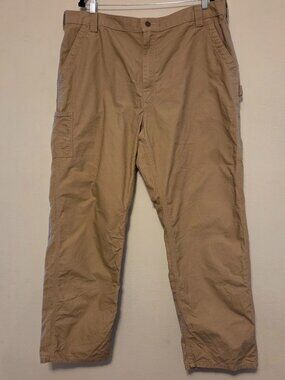 Carhartt Men's Carpenter Pants 44x34 Khaki Tan 100% Cotton B151 Loose Original